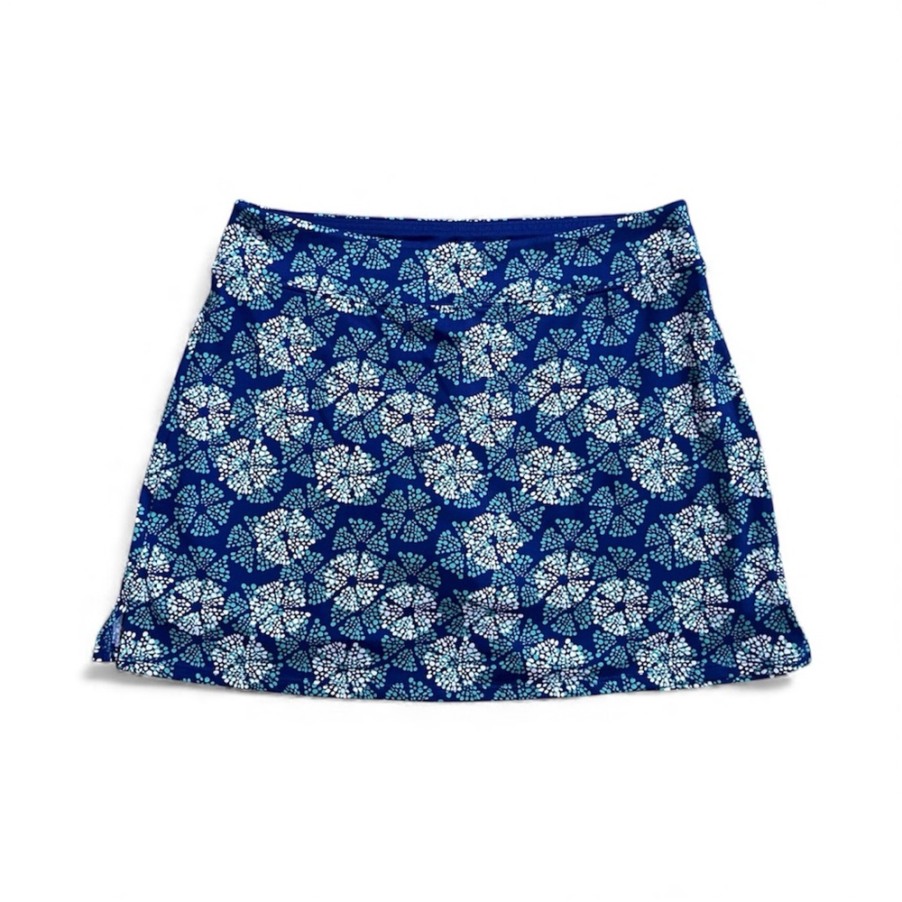 Tranquility By Colorado Clothing Pull On Skort Small Blue Floral Print